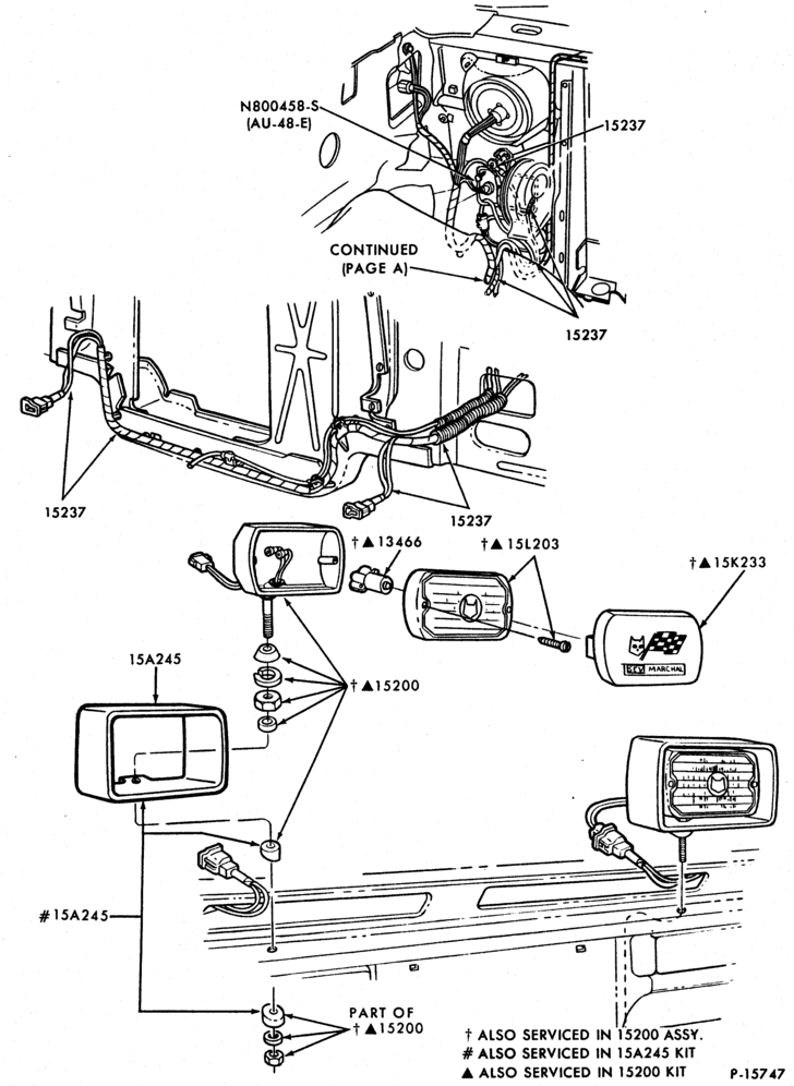 Схема LAMPS-Fog lamps and related parts - Page B-U150