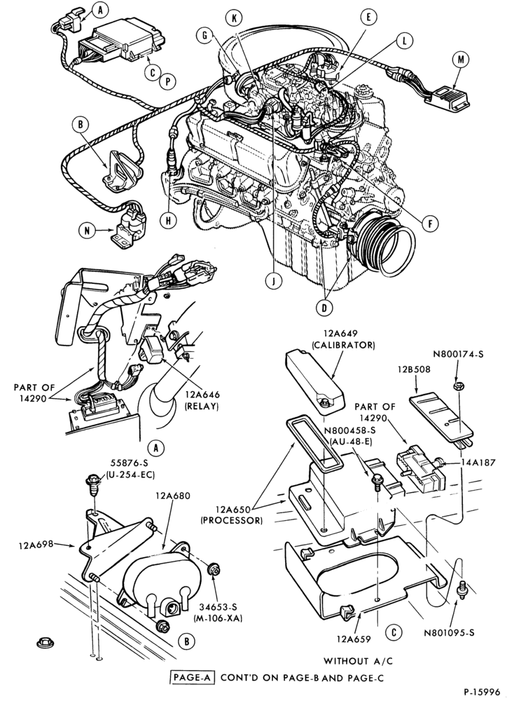 Схема 8 CYL. 5.0L (302 C.I.D.)-Electronic engine control (E.E.C. III)- Page A