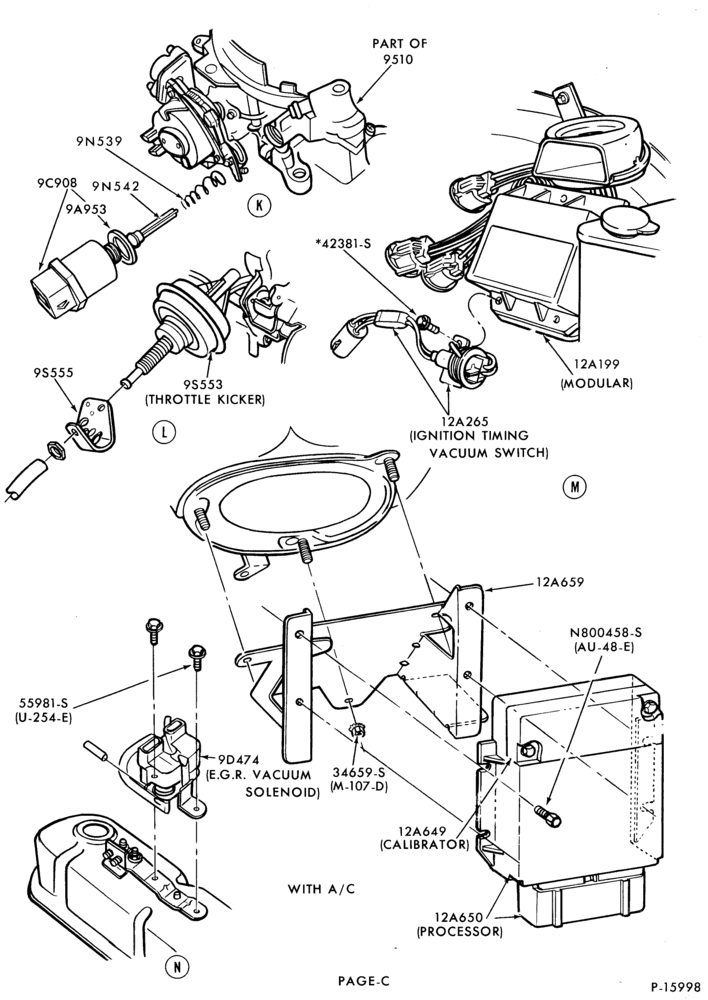 Схема 8 CYL. 5.0L (302 C.I.D.)-Electronic engine control (E.E.C. III)- Page C