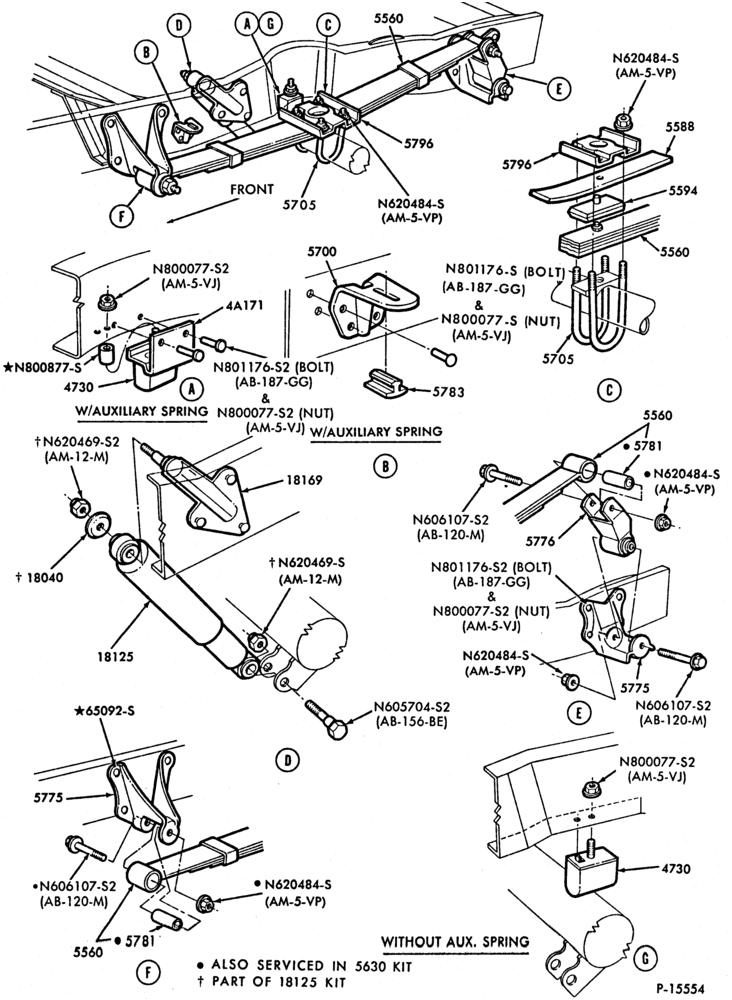 Схема REAR SUSPENSION-REAR SUSPENSION- w/multi leaf spring-F100/150-2/W/D
