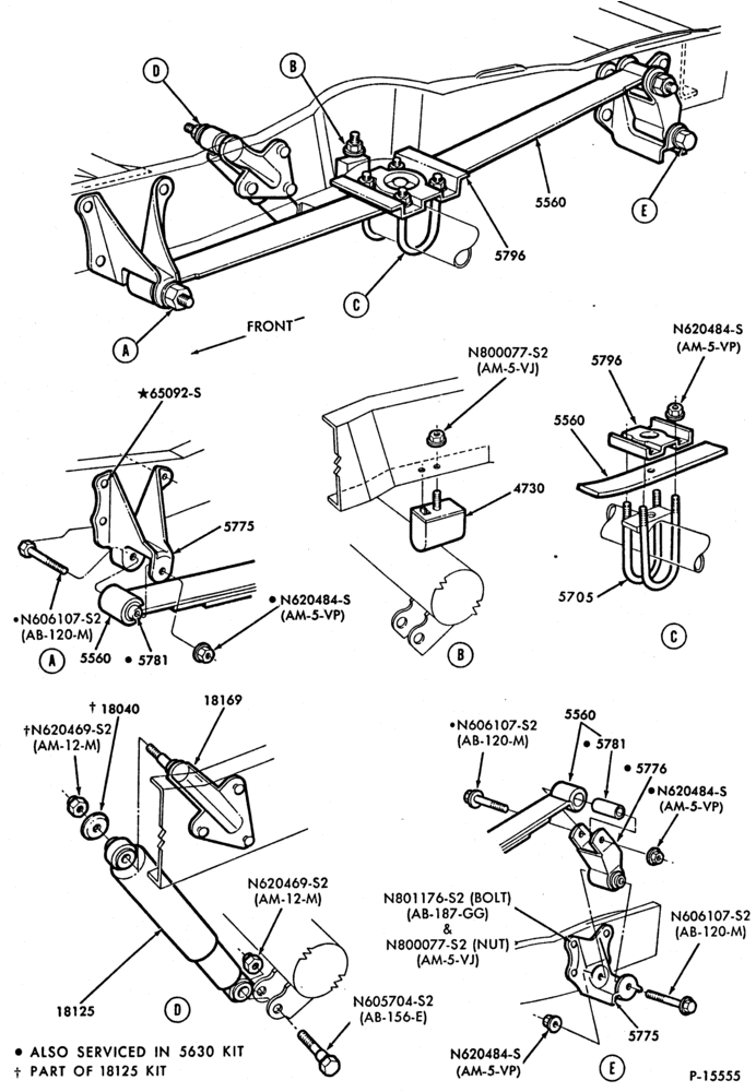 Схема REAR SUSPENSION-REAR SUSPENSION- w/single leaf spring-F100/150-2/W/D
