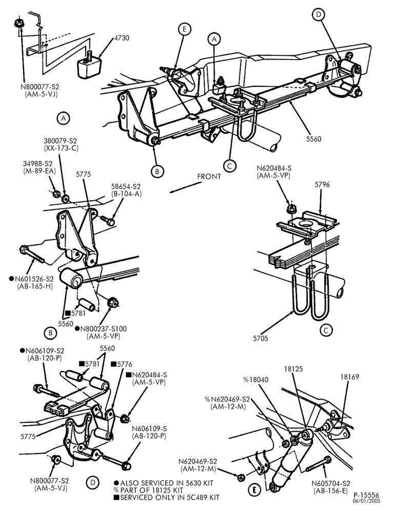 Схема REAR SUSPENSION-REAR SUSPENSION- w/o auxiliary spring-F250/350,F(Super
