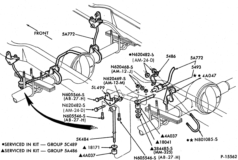 Схема REAR SUSPENSION-REAR SUSPENSION- stabilizer bar-F150-4/W/D