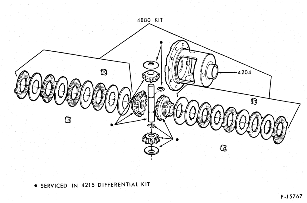Схема FRONT AXLE-Front axle limited slip differential-U150
