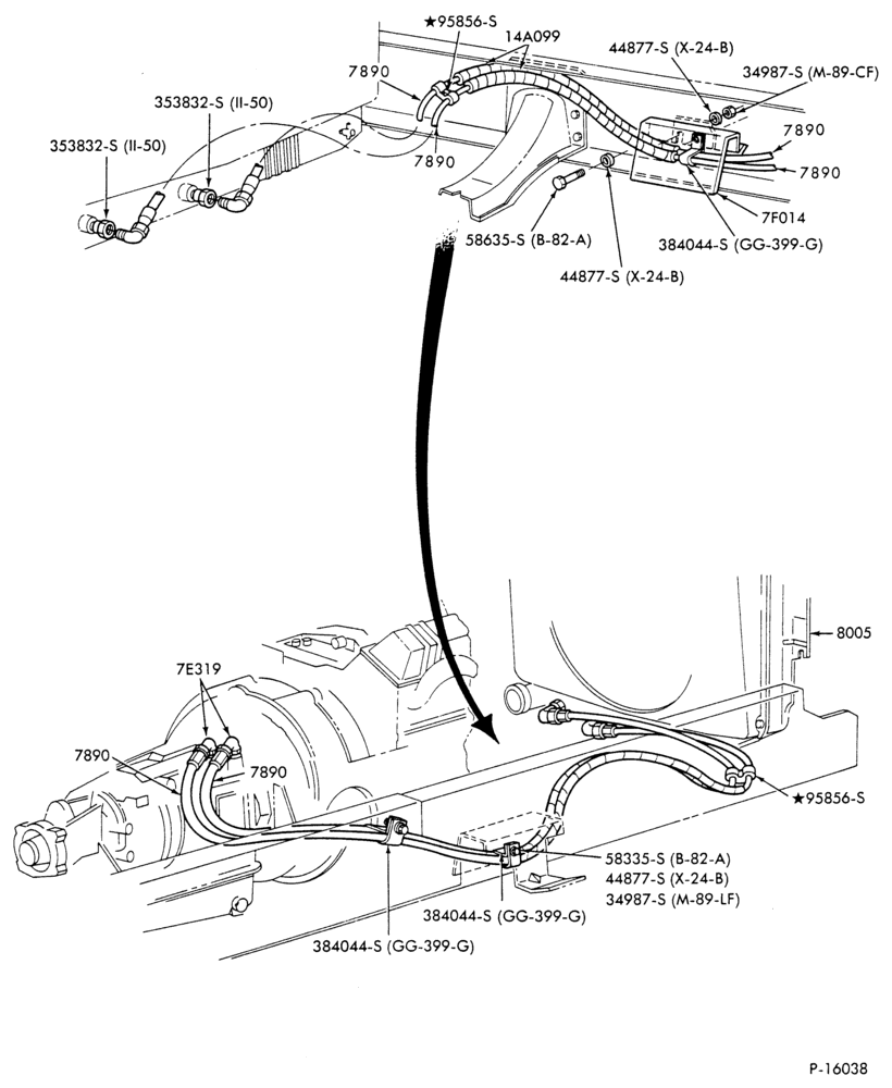 Схема OIL COOLER LINES--B-F600/800