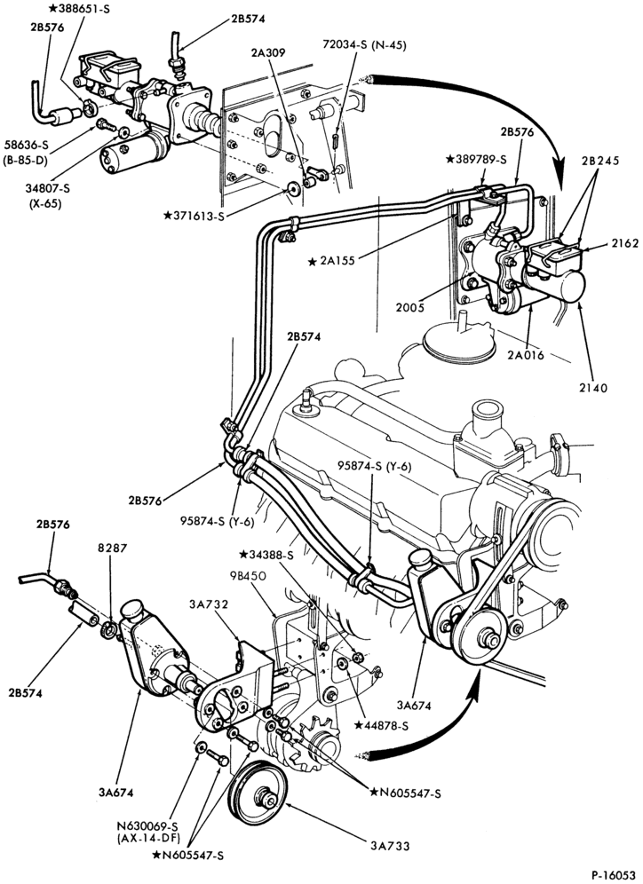Схема BRAKE SYSTEMS - HYDRAULIC-(1980/83)-8 cyl. 370 (6.1L) and 429 (7.0L)-B600/700
