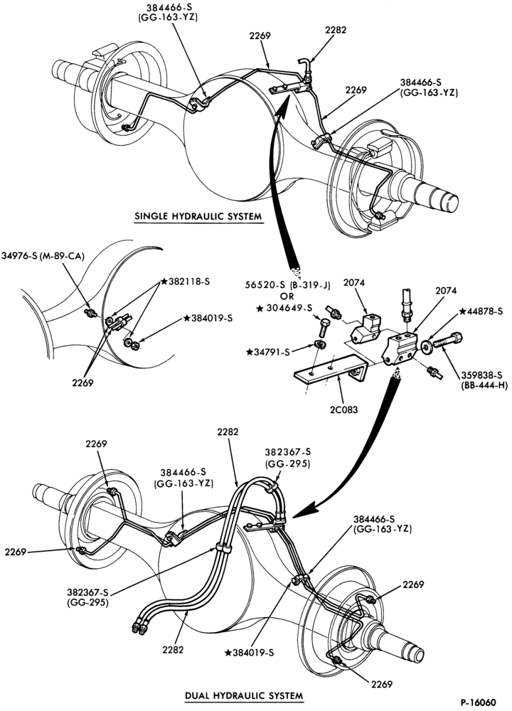Схема BRAKE SYSTEMS-17.5M, 18.5M and 22M - Eaton or Dana axles-F-FT600/800