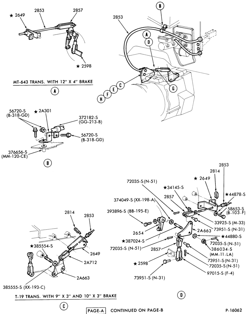 Схема PARKING BRAKES-Parking brake system- Trans. mounted - Page A-B600/700
