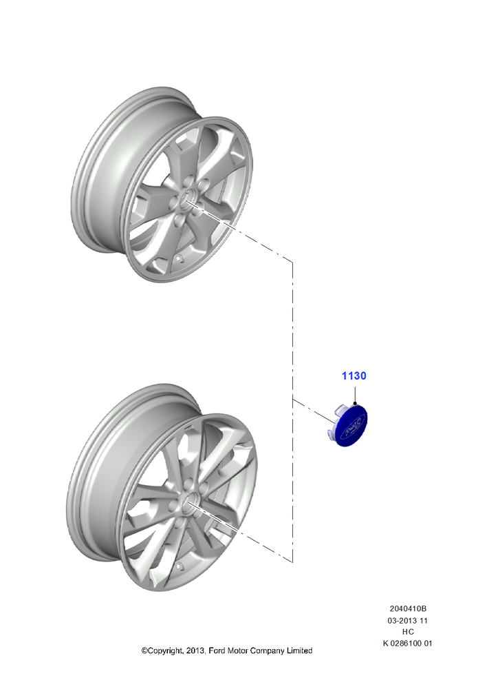 Схема Wheel Ornamentation, 17" Alloy Wheel Style 2, 17" X 6.5 10-Spoke Alloy Whl, 6.5 X 16" Alloy Wheel 5 Spoke; 30.09.2013