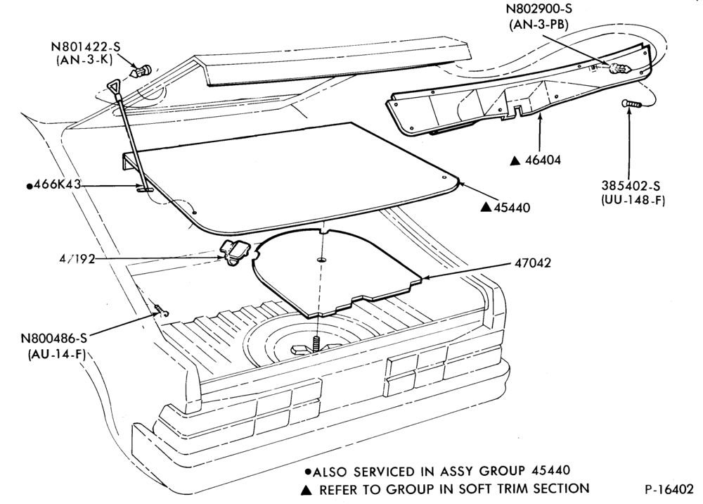 Схема SOFT, INTERIOR TRIM-Luggage compartment trim - body type 61