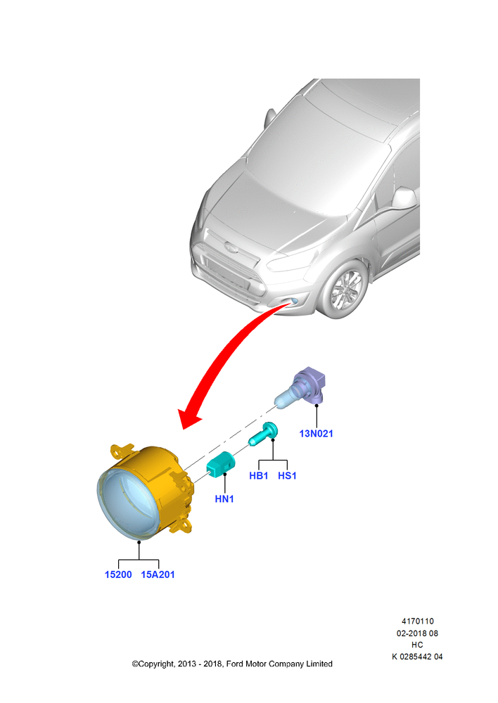 Схема Передние противотуманные фары, With Front Fog Lamps, Front Fog Lamps-Adaptive Corner; 30.09.2013