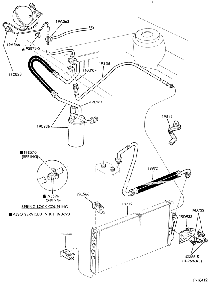 Схема AIR CONDITIONER-Condenser, Dehydrator and Vacuum- hoses - integral