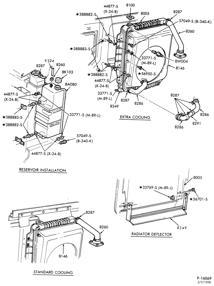 Схема COOLING SYSTEMS-8 cyl. 370 and 429 gas-F-FT600/800