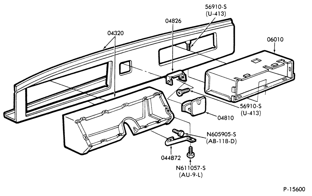 Схема INSTRUMENT PANEL-Instrument panel-B600/700