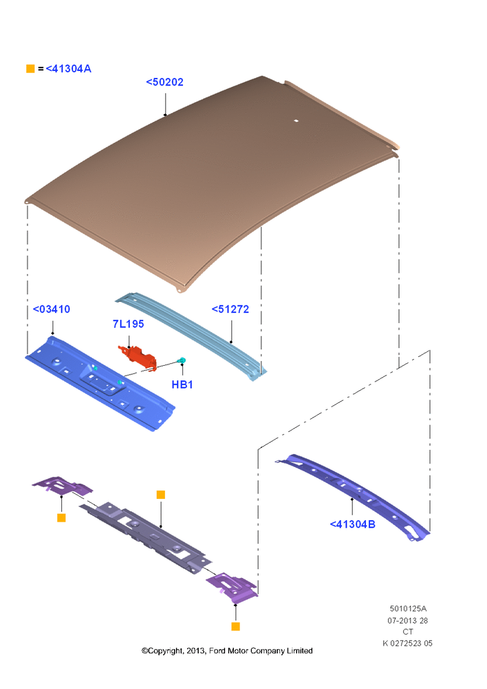 Схема Крыша — панели, Less Sun Roof; 29.04.2013–01.08.2019