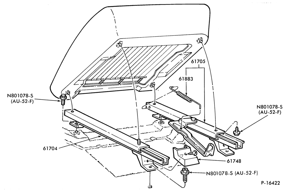 Схема SEATS AND SEAT BELTS-Front seat parts - bucket - lower half