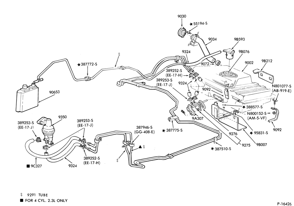 Схема 6 CYL. 3.3L (200 C.I.D.)-Fuel system
