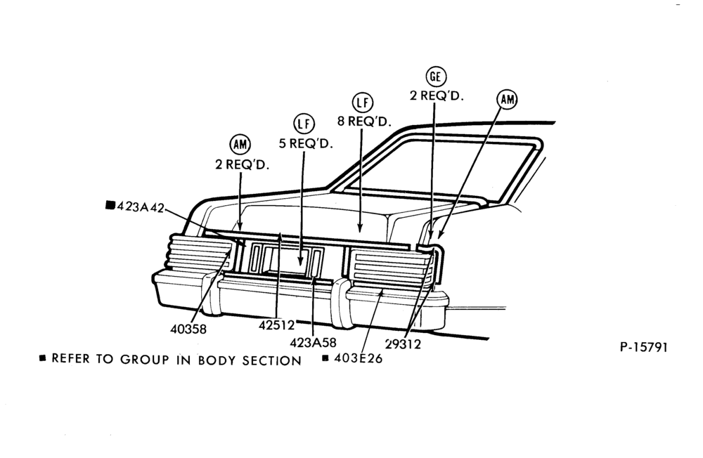 Схема BACK END - BODY TYPES 54 AND 66