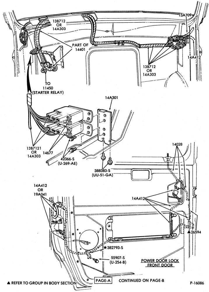 Схема ELECTRICAL SYSTEMS-(1980/84)- power door locks - Page A-E100/350