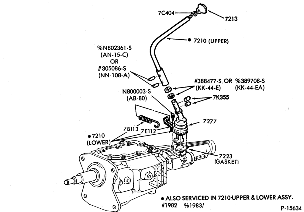 Схема GEARSHIFT MECHANISM-Floor mounted - 4 speed M/T - SROD-F100/250