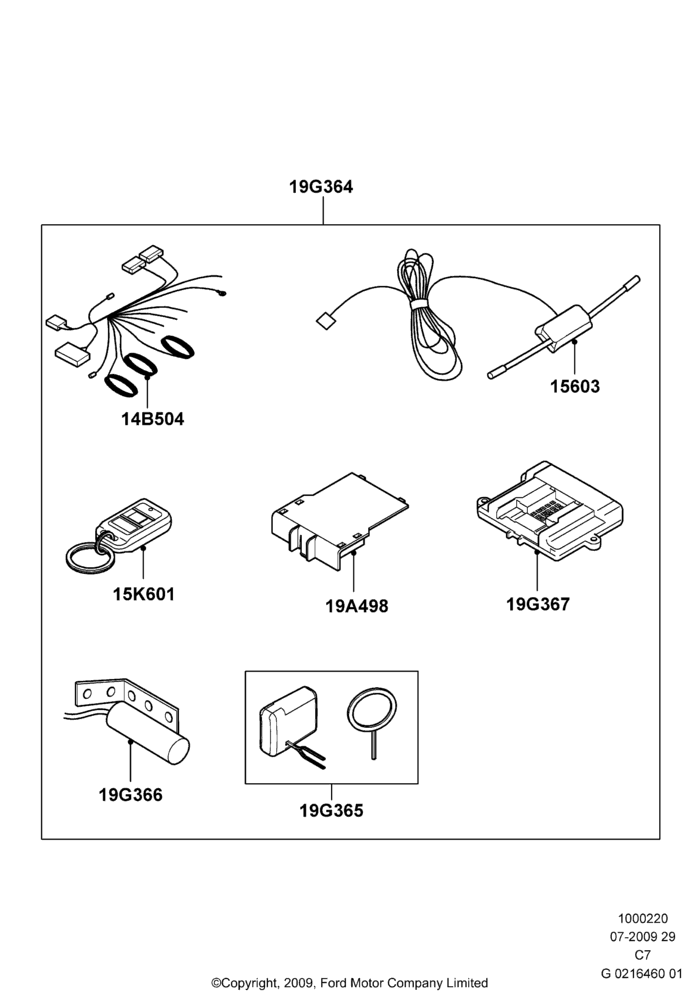 Схема Комплект дистанционного запуска, (+)"CDN/PR/USA", Accessory, One Way Remote Start; 01.04.2009