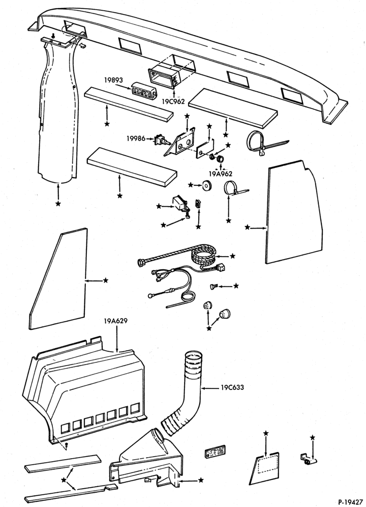 Схема AIR CONDITIONING-Bezels and Controls  - built-in (dealer installed) - Super/Van Wagon  - built - built - built - built-in (dealer installed)-auxiliary-main-trim air-E100/350