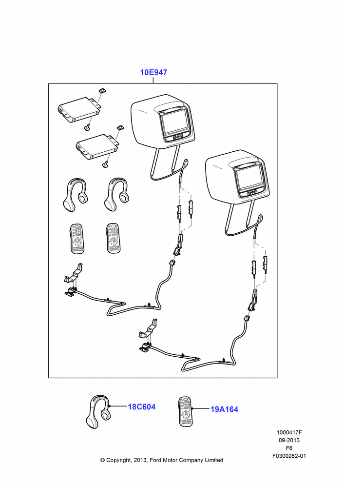 Схема Мультимедиа (аксессуар), Accessory - DVD Head Rest Kits; 28.10.2013–23.12.2014