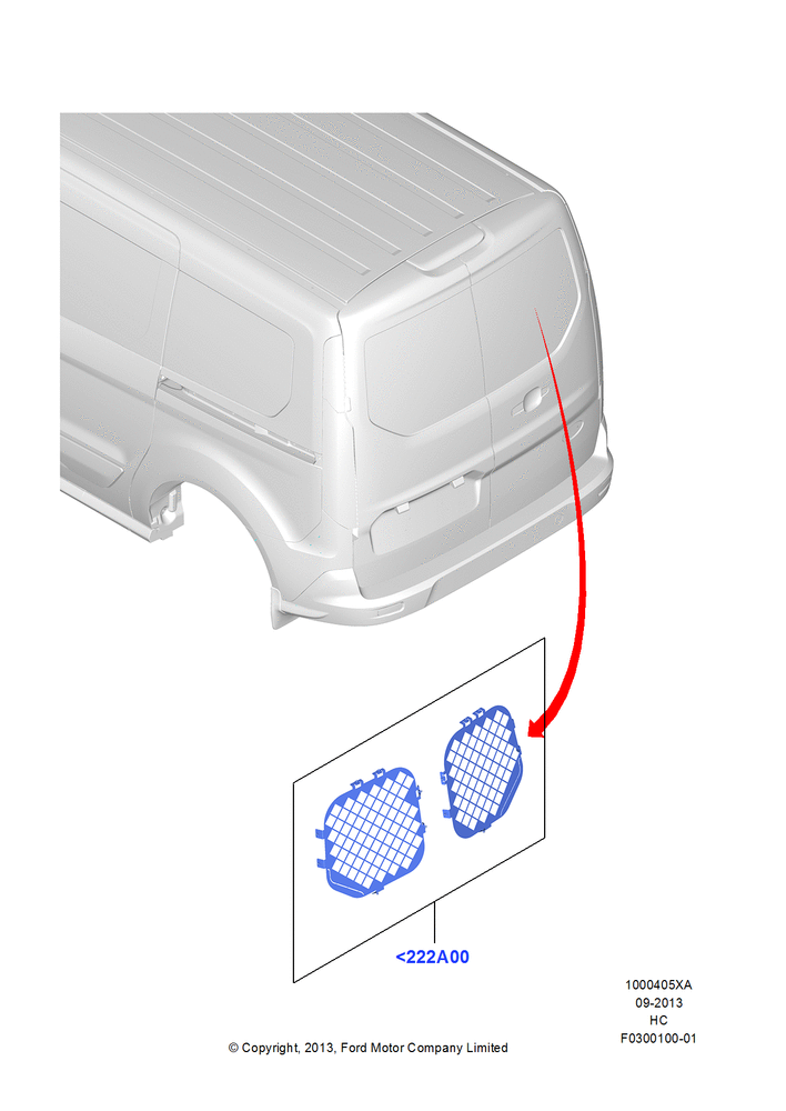 Схема REAR WINDOW GRILLES, Accessory; 30.09.2013