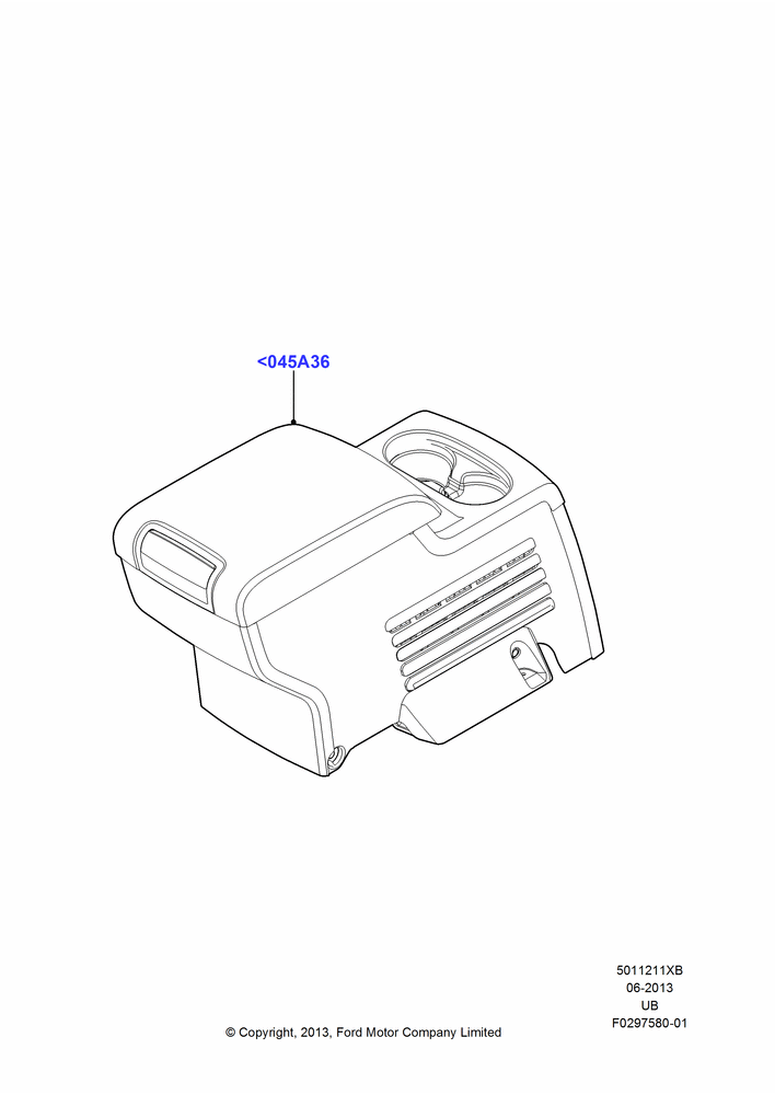 Схема Консоль напольная задняя, Accessory; 03.06.2013–04.05.2015