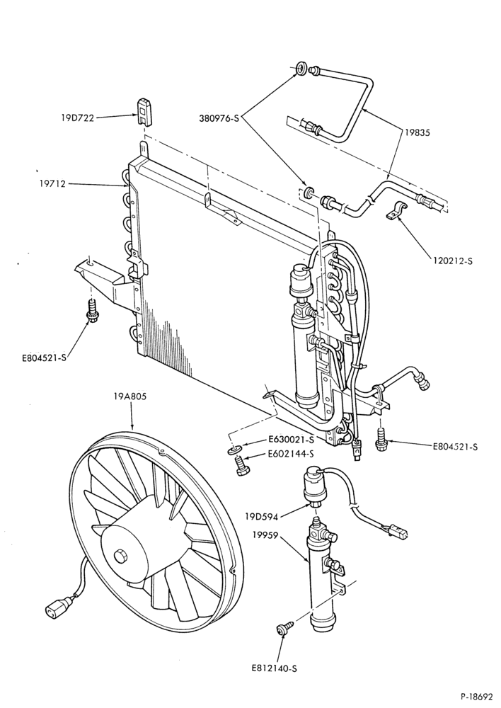 Схема AC HOSES & TUBES-4 cyl. - 2.3L-MX - Page B