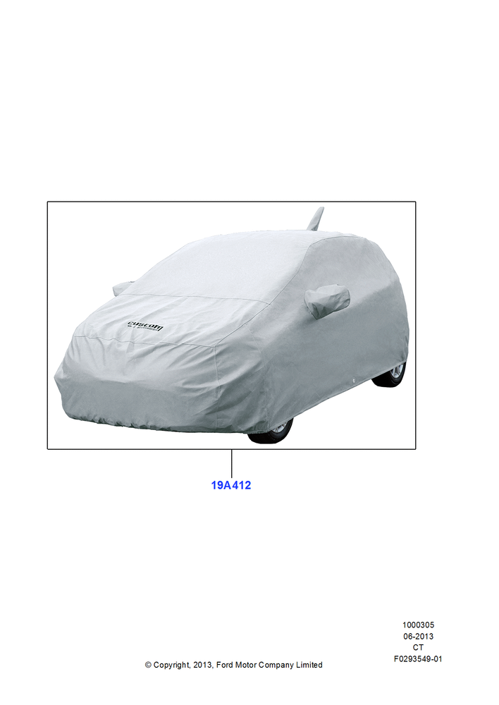 Схема Средства ухода, Accessory, Vehicle Cover; 29.04.2013–01.08.2019