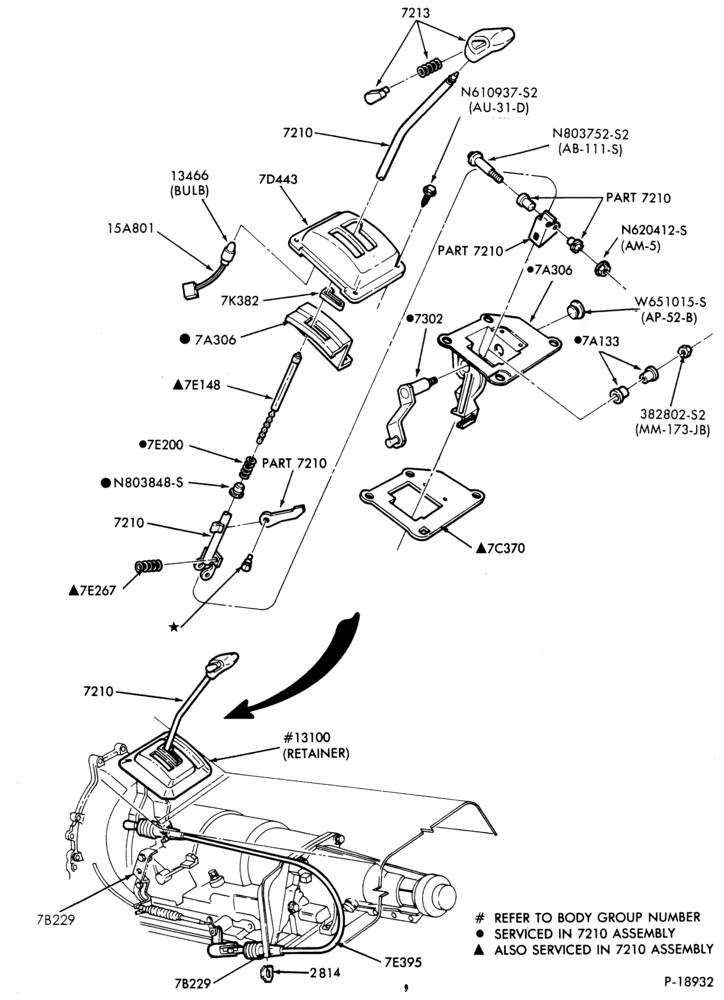 Схема A4LD TYPE TRANSMISSION-Shift mechanism - floor mounted-A