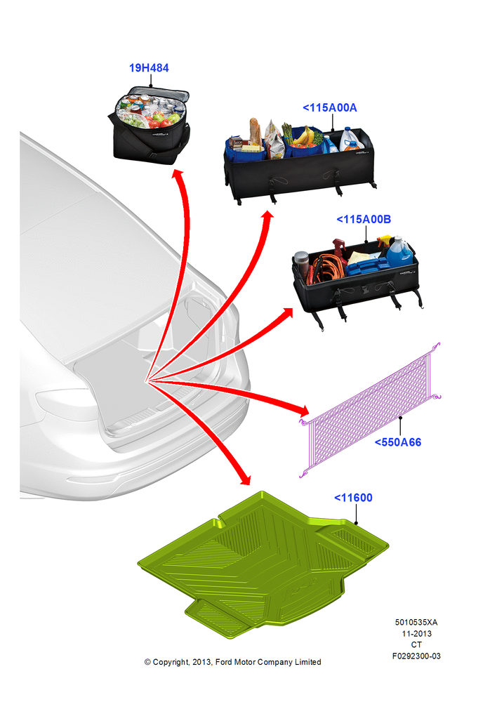 Схема Load Compartment Trim, 4 Door Sedan, Accessory; 29.04.2013–02.06.2014