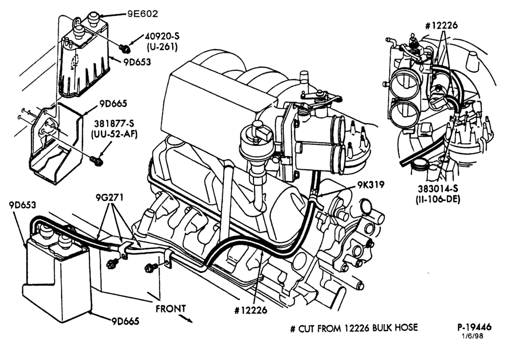 Схема 8 CYL. 5.8L (351 C.I.D.)-W-GAS-E150/350-E.F.I.-under 8500# G.V.W.