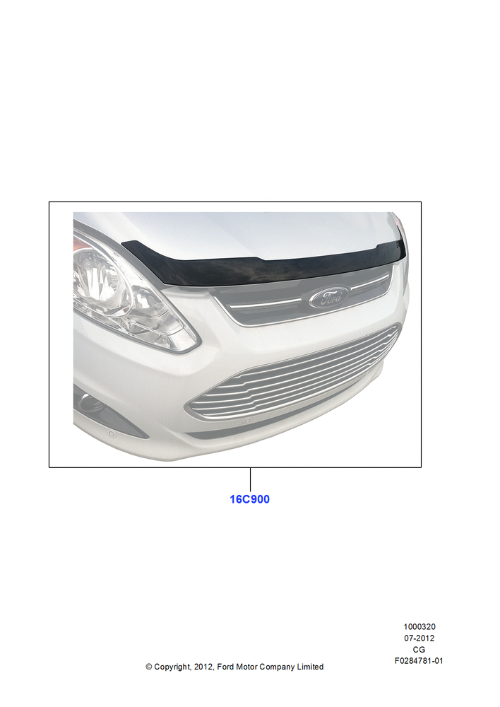 Схема Декор кузова — перед, Hood Air Deflector; 23.07.2012–26.04.2018