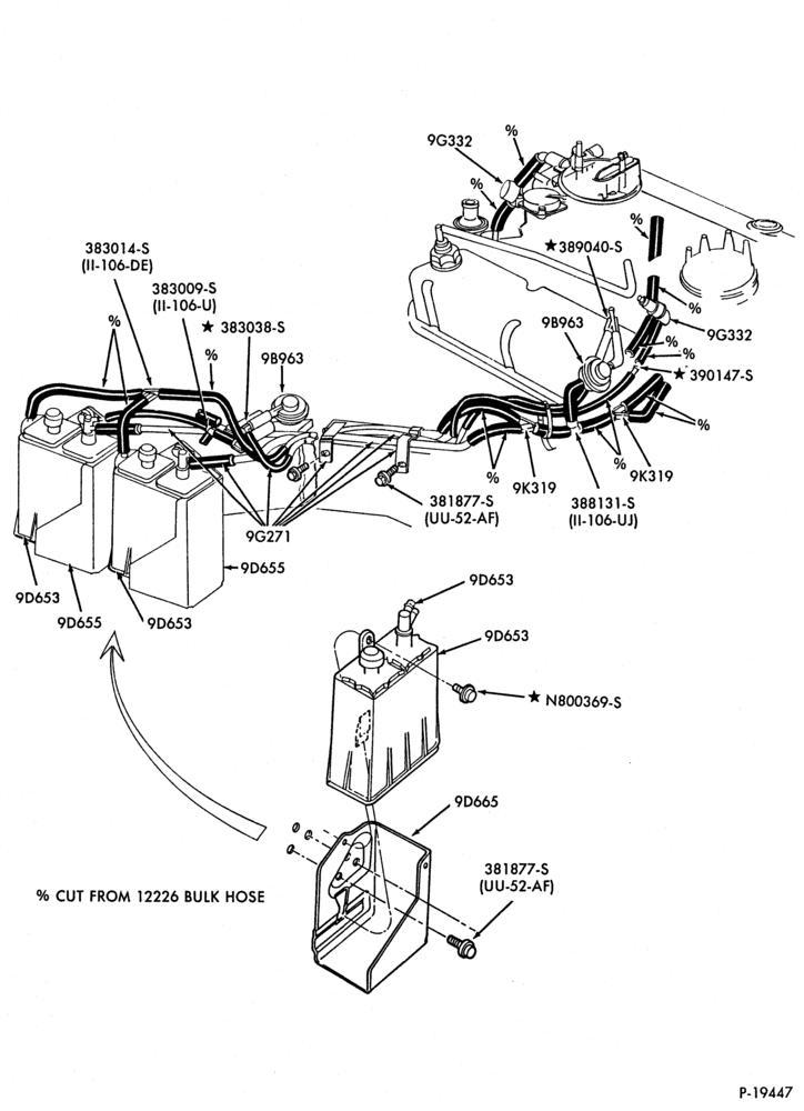 Схема 8 CYL. 5.8L (351 C.I.D.)-W-GAS-E250/350-4V-over 8500# G.V.W.