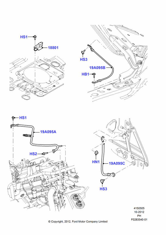 Схема Помехоподавление, 3.7L DOHC V6 Gas.; 01.10.2012–01.03.2019