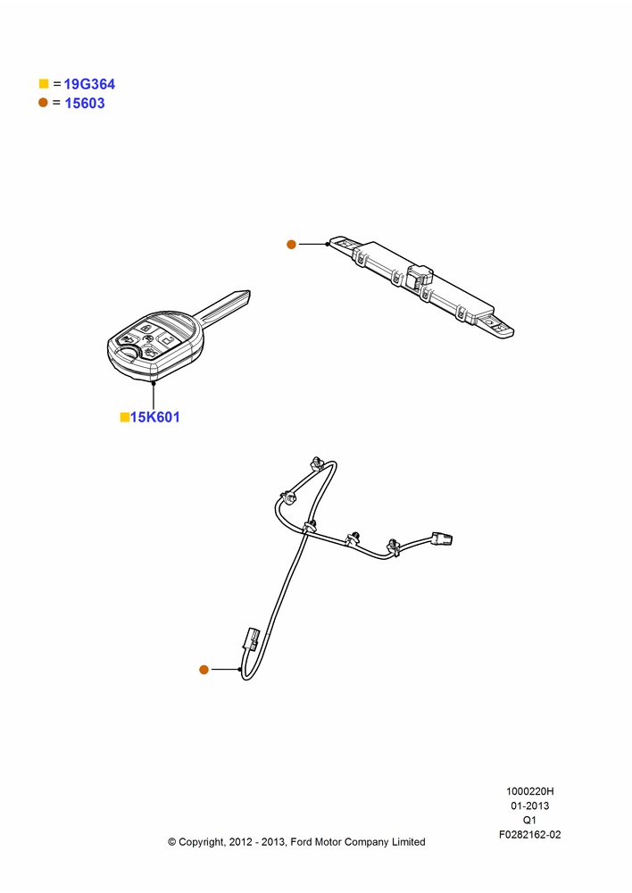 Схема Комплект дистанционного запуска, Ford Series, With Power Liftgate, Same As Production, Accessory, One Way Remote Start; 12.07.2010–24.12.2014