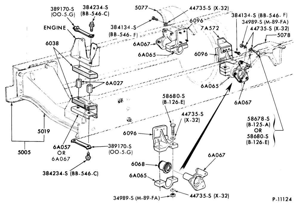 Схема 8 CYL. 10.4L (636 C.I.D.)-(front and rear)-L-LN-LNT-LS-LT- LTS800