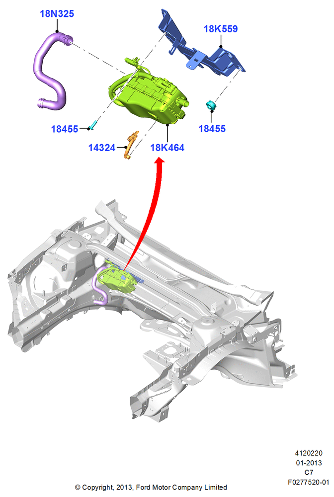 Схема Auxiliary Fuel Fired Pre-Heater, Series 55, Plug-In Hybrid Version; 21.01.2013