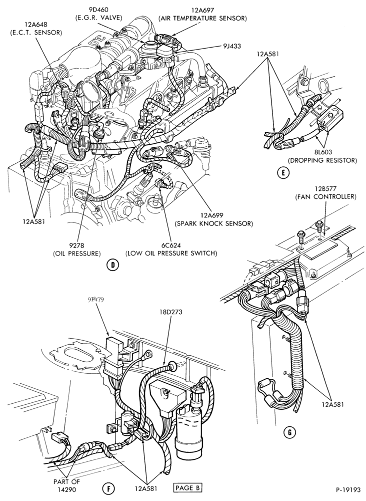 Схема 6 CYL. 3.0L (183 C.I.D.)-Electronic engine control (E.E.C.)- Page - B