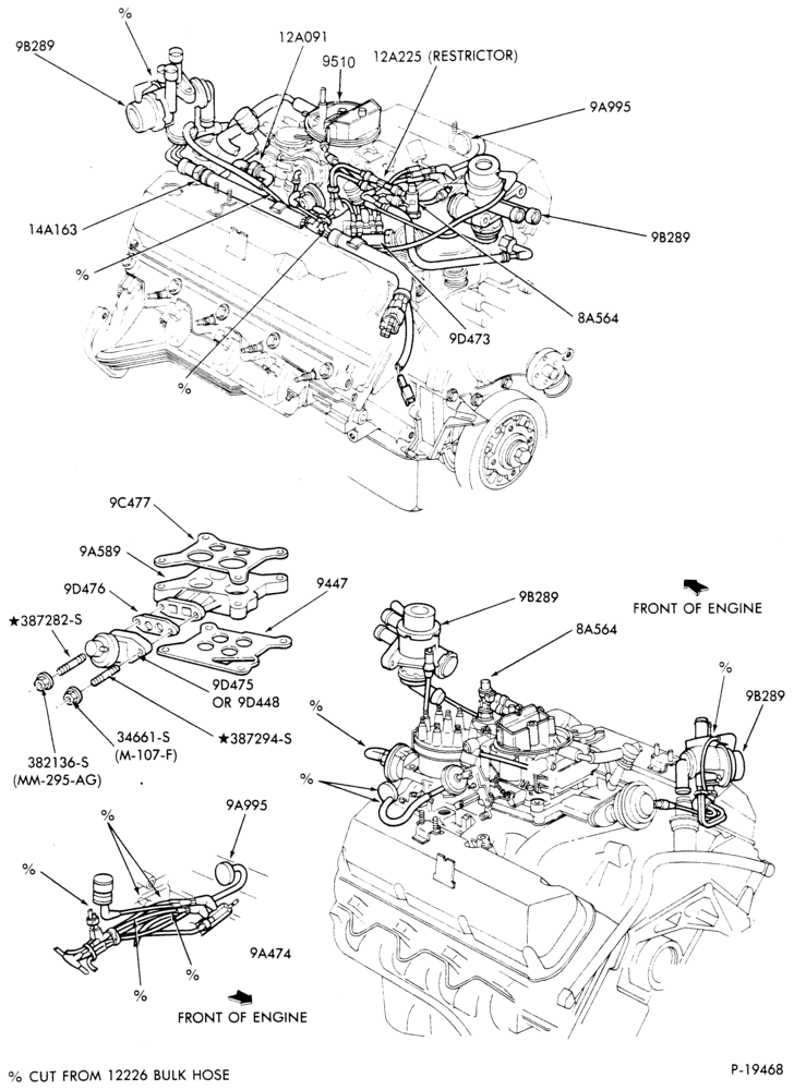 Схема 8 CYL. 7.5L (460 C.I.D.)-GAS-E-F250/350