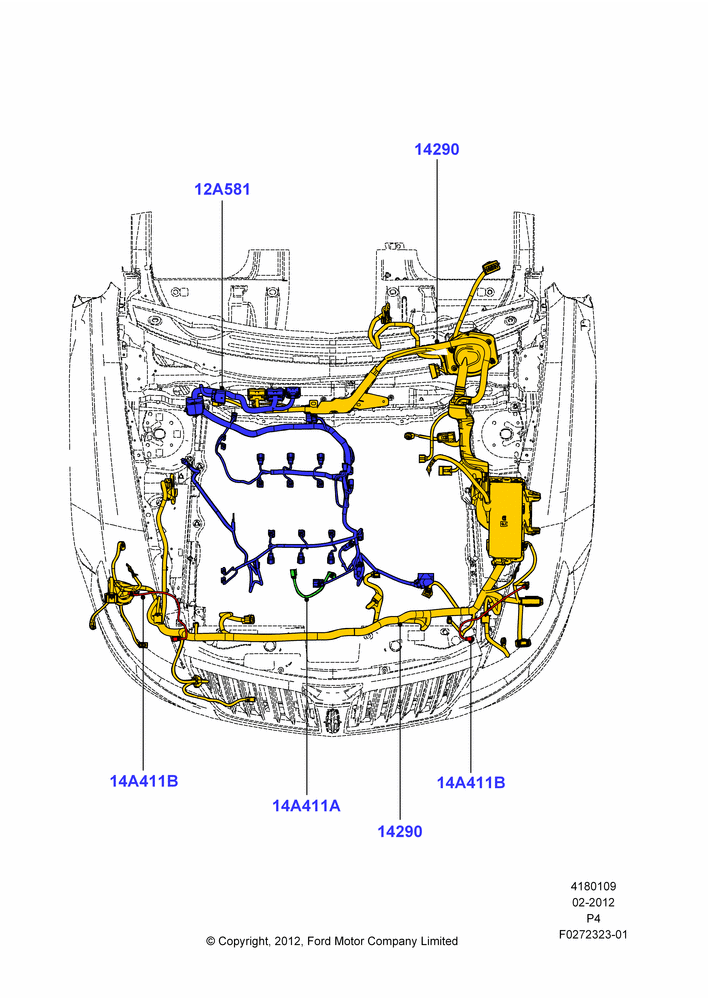 Схема Проводка двигателя и КПП, 3.7L DOHC V6 Gas.; 29.02.2012