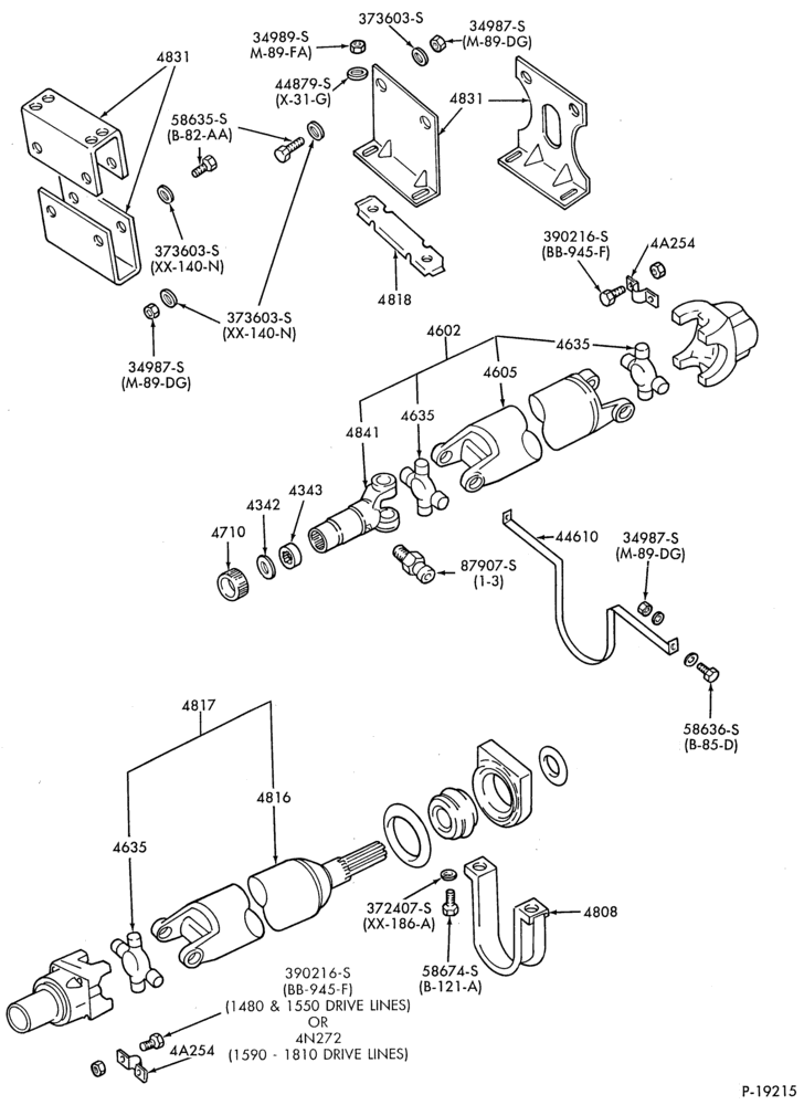 Схема DRIVELINE SUPPORT BRACKETS--CF-CFT600/800 - Page A