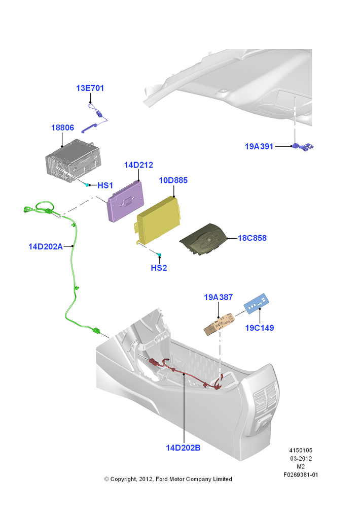 Схема Аудиооборудование (заводское), ICE-Sgl Tun/Sgl CD W/Sdars 5CH; 09.04.2012–15.06.2015