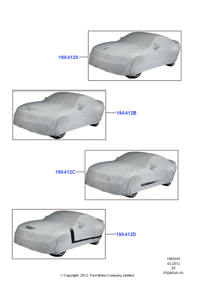 Схема Средства ухода, Accessory, Vehicle Cover; 27.02.2012–27.06.2014