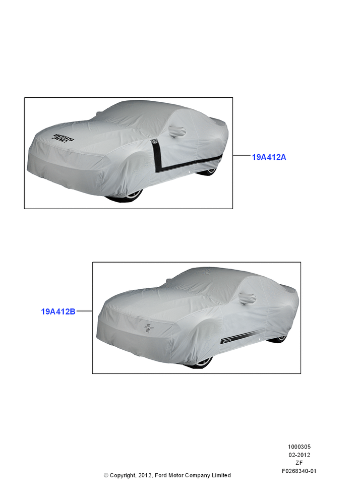 Схема Средства ухода, Production Installed, Vehicle Cover; 27.02.2012–27.06.2014