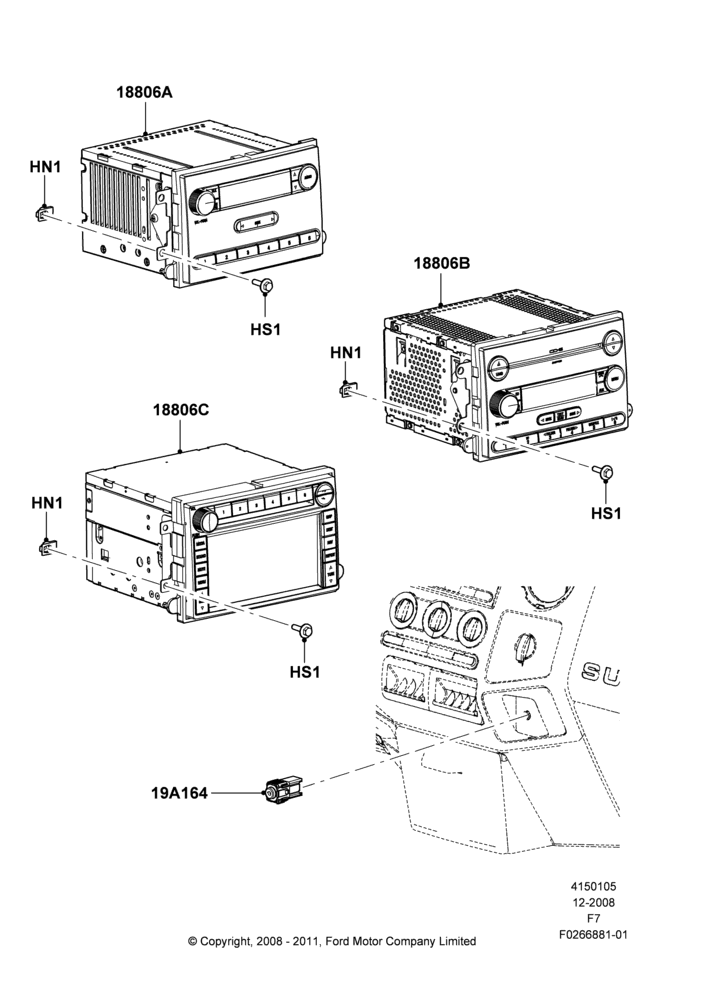 Схема Аудиооборудование (заводское), AM/FM CD Changer/Clock, Analog Audio Broadcast, Electronic AM/FM/Stereo With Clock, Prem AM/FM Stro/CD Changer/Clock, With AM/FM CD Player; 01.12.2008–12.02.2010