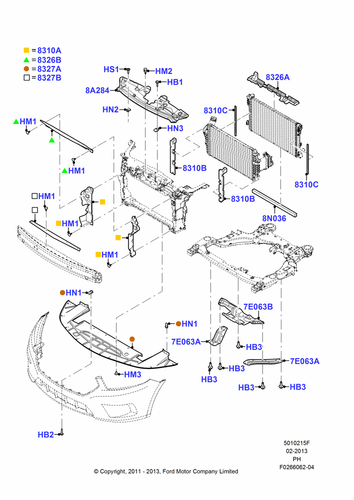Схема Дефлекторы, 3.5L DOHC T/C V6 Gas, Police Version; 06.02.2012–01.03.2019