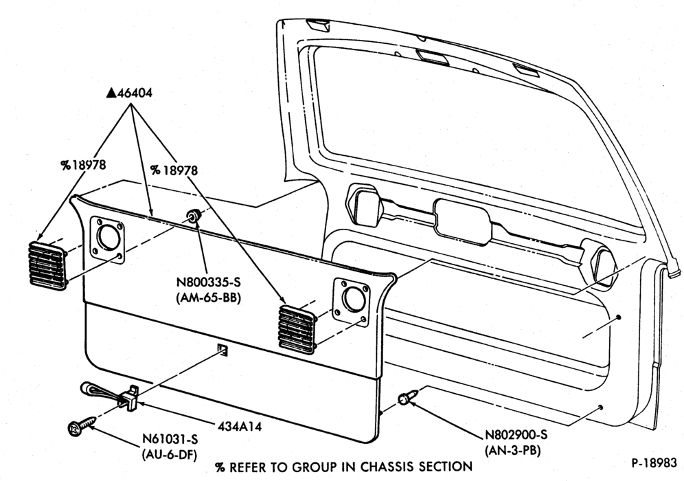 Схема TRIM-Interior trim - Panel    - rear liftgate- high series-A
